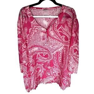 Vintage DAMART Sheer Beach Coverup | Resort| Coastal| Boho Summer Tunic | Large